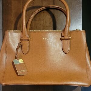 Ralph Lauren Brown Leather Satchel
